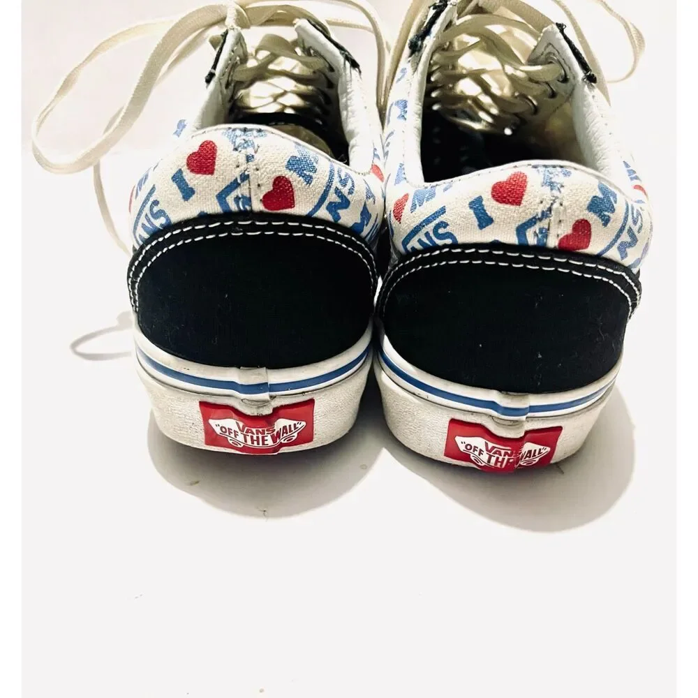 Vans tennis shoes I love my Vans Black blue comfort unisex women's 5 men's 3.5